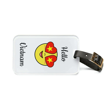 Luxury Acrylic Luggage Tag and Leather Strap Set by Maison d'Elite - Très Elite