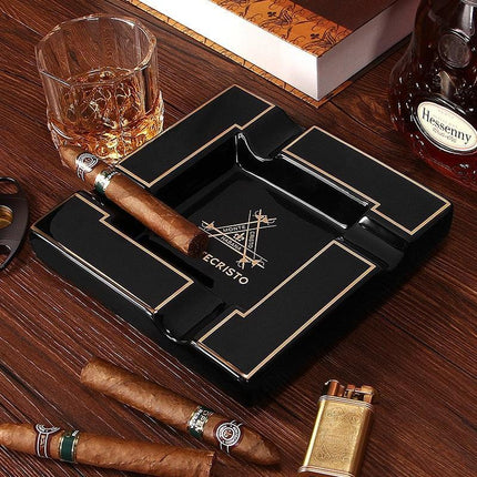 Luxury Ceramic Cigar Trough Ashtray for the Discerning Aficionado - Très Elite