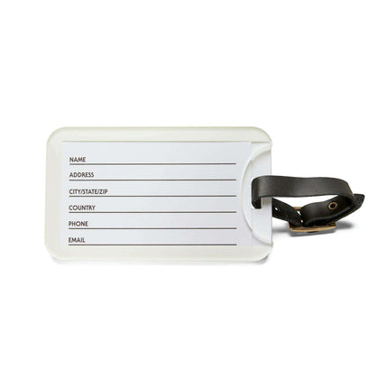 Luxury Custom Acrylic Luggage Tags with Leather Straps for Stylish Travelers - Très Elite