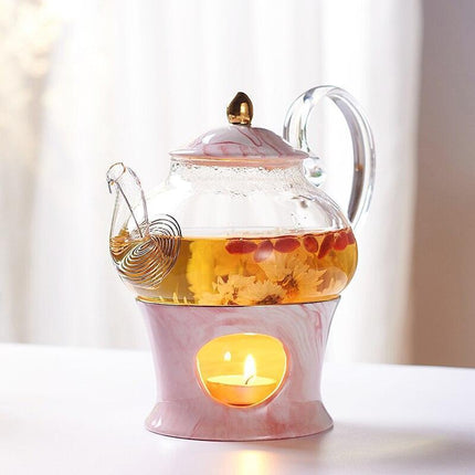 Luxury Gold-Trimmed Marble Tea Set for Exquisite Gatherings - Très Elite