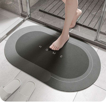 Luxury Suede Leather Diatom Earth Bath Mat with Superior Absorption and Quick-Dry Technology - Très Elite