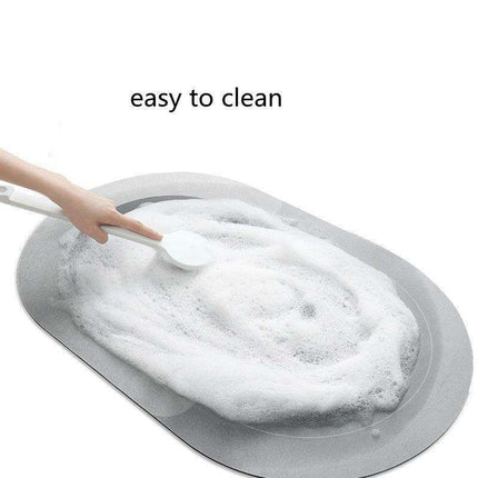 Luxury Suede Leather Diatom Earth Bath Mat with Superior Absorption and Quick-Dry Technology - Très Elite
