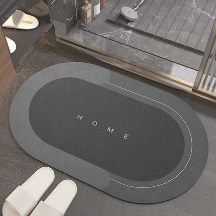 Luxury Suede Leather Diatom Earth Bath Mat with Superior Absorption and Quick-Dry Technology - Très Elite