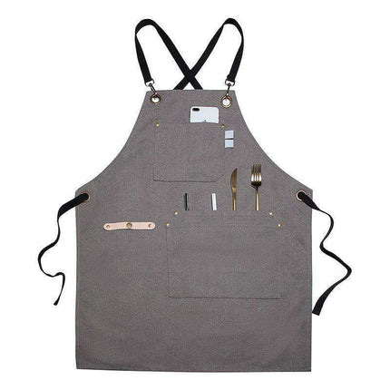 Versatile Canvas Apron with Large Storage Pocket for Gardeners and Creatives