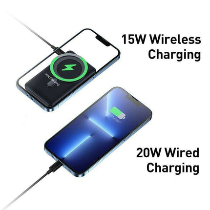 Mag-Safe 20W Magnetic Power Bank with 10000mAh Capacity and Adjustable Stand for Rapid Charging - Très Elite