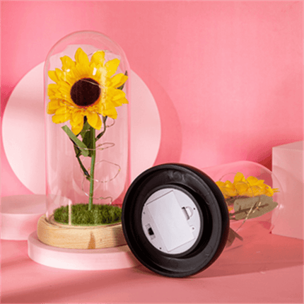 Magical Illuminated Rose in Glass Dome - Elegant Romantic Decor - Très Elite