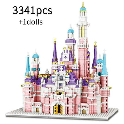 Magical LED Princess Castle Building Blocks Set with Mini House and Dolls for Girls - Très Elite