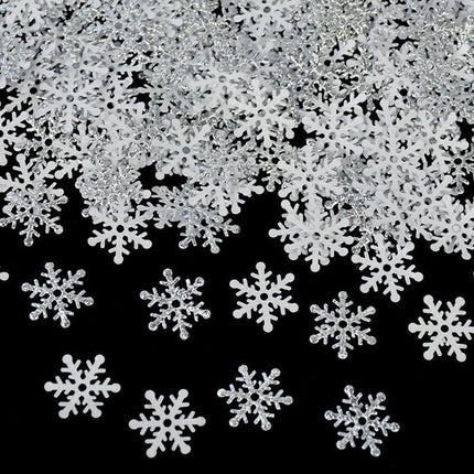 Magical Winter Snowflake Confetti Collection - 270 Mini Pieces for Festive Holiday Decor