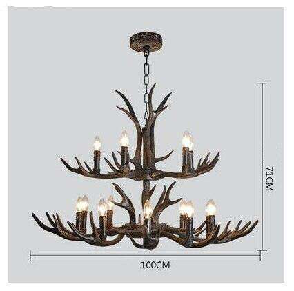 Majestic Handcrafted Deer Antler Resin Lighting Fixture - Timeless Luxury- Très Elite- Très Elite