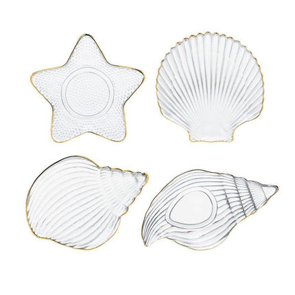 Marine Majesty Crystal Glass Bowl Collection with Nautical Designs and Luxe Finishes - Très Elite