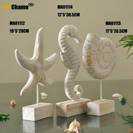 Mediterranean Elegance Starfish Wooden Wall Art Decor - Très Elite