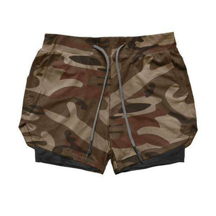 Men's Camo Fitness Shorts with Adjustable Fit - Très Elite