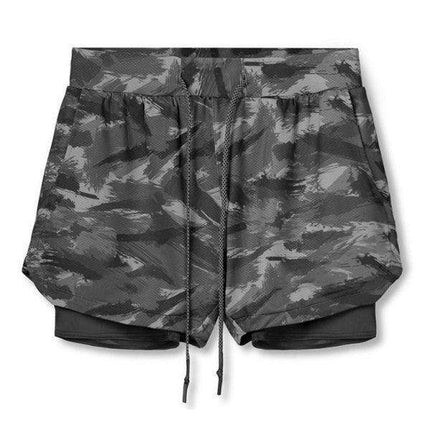 Men's Camo Fitness Shorts with Adjustable Fit - Très Elite