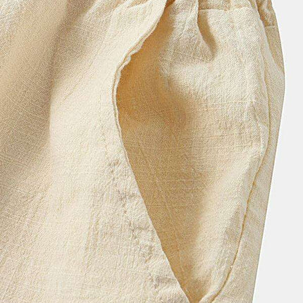 Men's Casual Cotton-Linen Blend Shorts in Korean Style - Très Elite