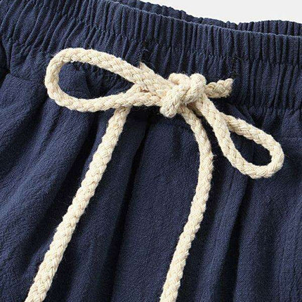 Men's Casual Cotton-Linen Blend Shorts in Korean Style - Très Elite