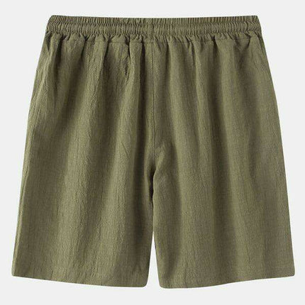 Men's Casual Cotton-Linen Blend Shorts in Korean Style - Très Elite