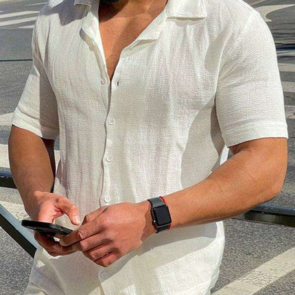 Men's Casual Lapel Shirt for a Chic Summer Look