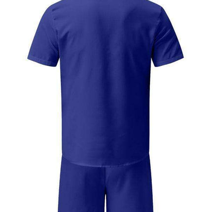 Men's Casual Summer Cotton Linen Suit Set with Lapel | Stylish Short Sleeve Shorts Outfit for Warm Weather Comfort - Très Elite