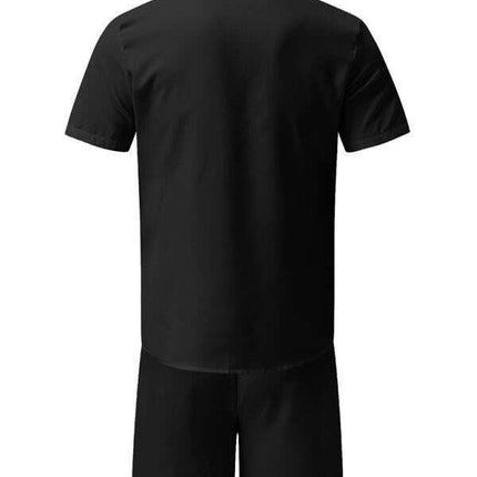Men's Casual Summer Cotton Linen Suit Set with Lapel | Stylish Short Sleeve Shorts Outfit for Warm Weather Comfort - Très Elite