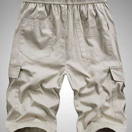 Men's Stylish Adjustable Waist Cargo Shorts with Urban Camo and Ample Pocket Space - Très Elite
