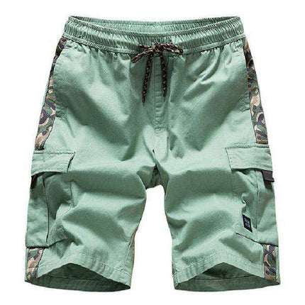 Men's Stylish Adjustable Waist Cargo Shorts with Urban Camo and Ample Pocket Space - Très Elite