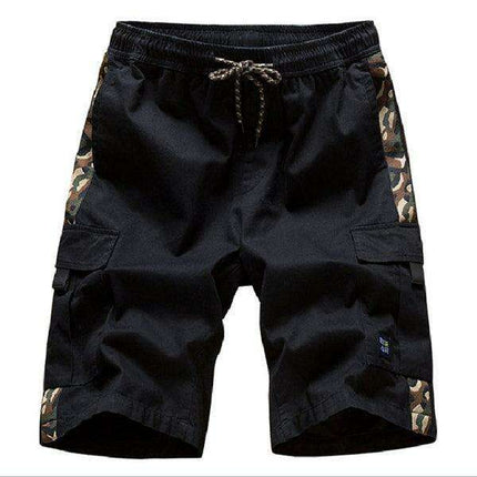 Men's Stylish Adjustable Waist Cargo Shorts with Urban Camo and Ample Pocket Space - Très Elite