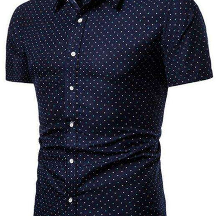Men's Stylish Graphic Print Polyester Short Sleeve Shirt - Comfort and Trendy Design