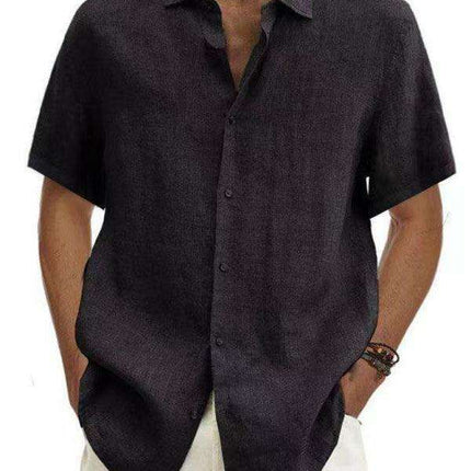 Men's Stylish Short Sleeve Woven Shirt for Ultimate Comfort