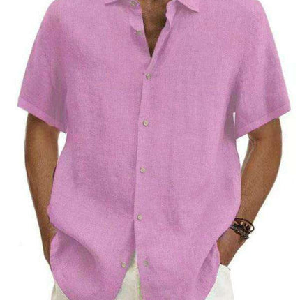 Men's Stylish Short Sleeve Woven Shirt for Ultimate Comfort