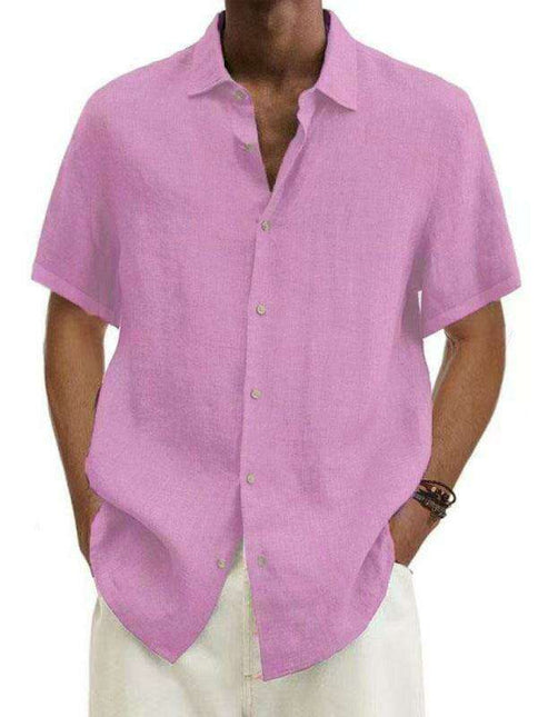 Men's Stylish Short Sleeve Woven Shirt for Ultimate Comfort