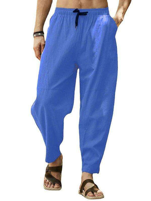 Men's Trendy Hip-Hop Lantern Cotton Linen Slim Fit Pants - Très Elite