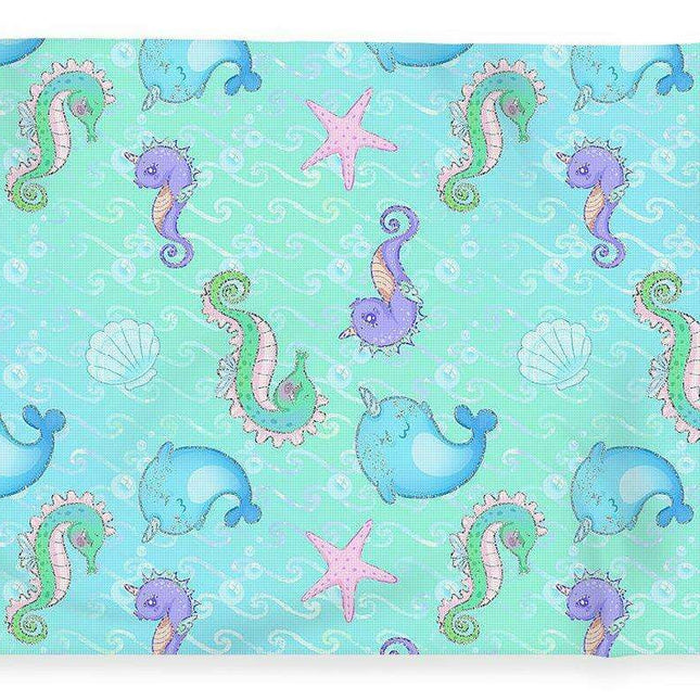 Mermaid Dreamscape Reversible Fleece Blanket