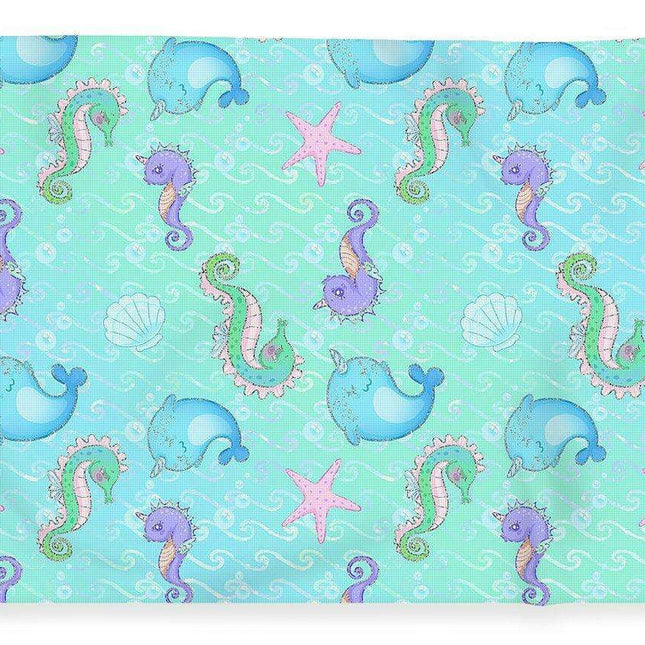 Mermaid Dreamscape Reversible Fleece Blanket