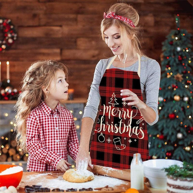 Merry Christmas Linen Cooking Apron - Essential Festive Attire & Gift Idea