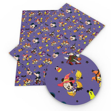 Mickey Mouse Halloween Faux Leather Craft Sheets - Create Spooktacular DIY Projects..