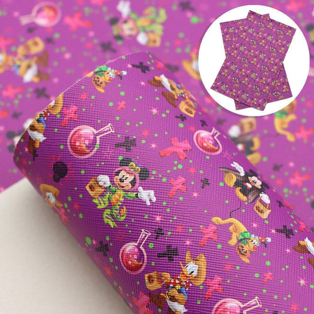Mickey Mouse Halloween Faux Leather Craft Sheets - Create Spooktacular DIY Projects