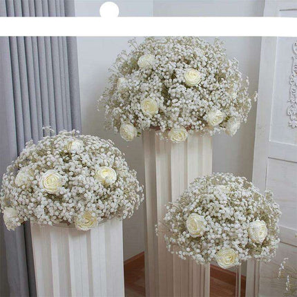 Milky White Silk Baby's Breath Floral Arrangement for Elegant Decor - Très Elite