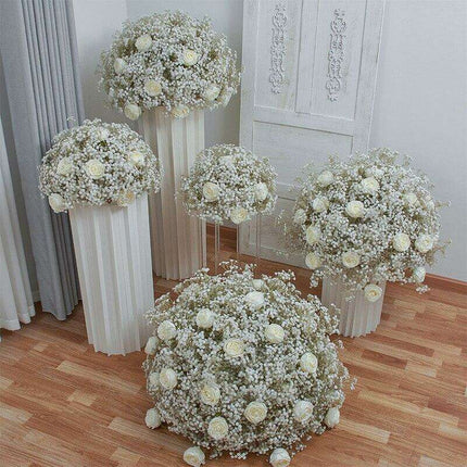 Milky White Silk Baby's Breath Floral Arrangement for Elegant Decor - Très Elite