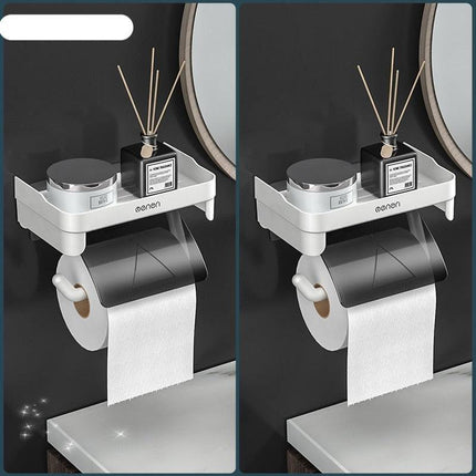 Modern Adhesive Toilet Paper Holder - Stylish Space-Saving Solution - Très Elite