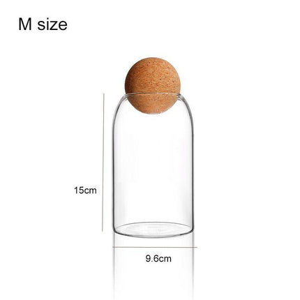 Modern Chic Glass Jar Set with Trendy Cork Tops for Effortless Kitchen Organization - Très Elite