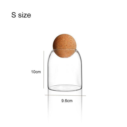 Modern Chic Glass Jar Set with Trendy Cork Tops for Effortless Kitchen Organization - Très Elite