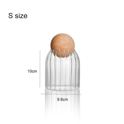 Modern Chic Glass Jar Set with Trendy Cork Tops for Effortless Kitchen Organization - Très Elite