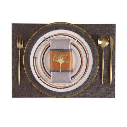 Modern Elegance Ceramic Dinnerware Set with Glass Accent - Elevate Your Dining Experience - Très Elite