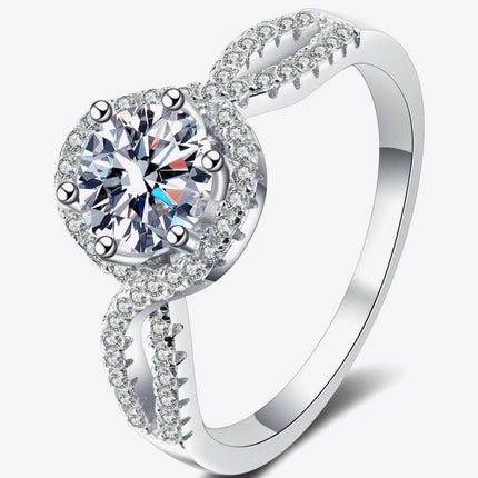 Modern Elegance: Sterling Silver Moissanite Ring