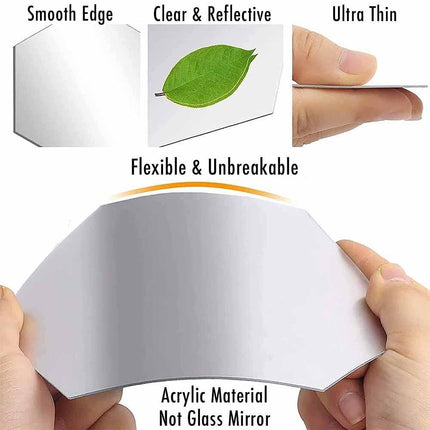 Modern Geometric Acrylic Reflective Wall Tiles for Stylish Home Decor