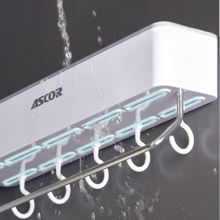 Modern Gray Bathroom Storage Rack with Towel Bar: Stylish Space-Saving Solution - Très Elite