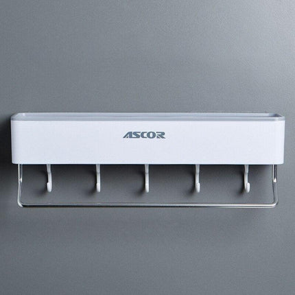 Modern Gray Bathroom Storage Rack with Towel Bar: Stylish Space-Saving Solution - Très Elite