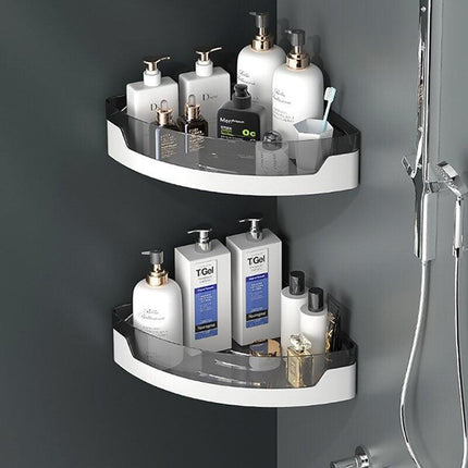 Modern Gray Nail-Free Shower Organizer for Effortless Bathroom Storage - Très Elite