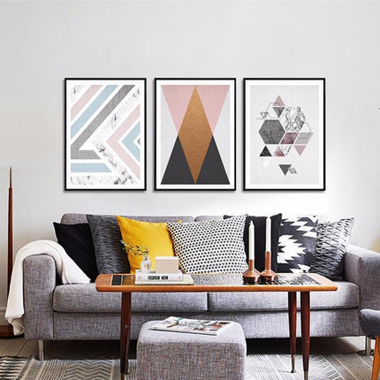 Modern Minimalist Nordic Geometric Canvas Art - Elegant Wall Decoration - Très Elite
