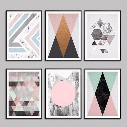Modern Minimalist Nordic Geometric Canvas Art - Elegant Wall Decoration - Très Elite